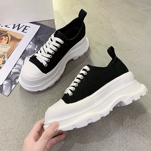 Giày MC Queen cổ cao mẫu mới hot trend 2020 MC queen Độn Đế Nâng Chiều Cao 5cm Dây Lụa Cao Cấp - Hàn