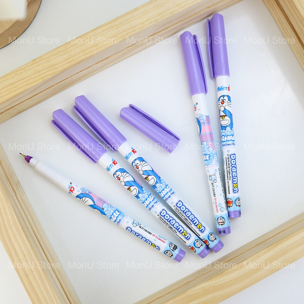 Bút lông kim DORAEMON DOREMON mực tím dễ thương cute MON0332 TooYoo