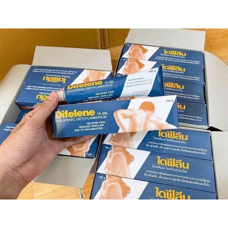Dầu Xoa Bóp Xương Khớp Difelene 100gram Thái Lan chính hãng dạng gel