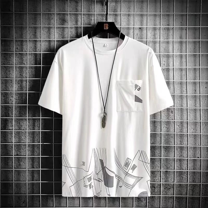 Áo Thun Tay Ngắn Cổ Tròn Size M-3XL Phong Cách Hip Hop Cho Nam
