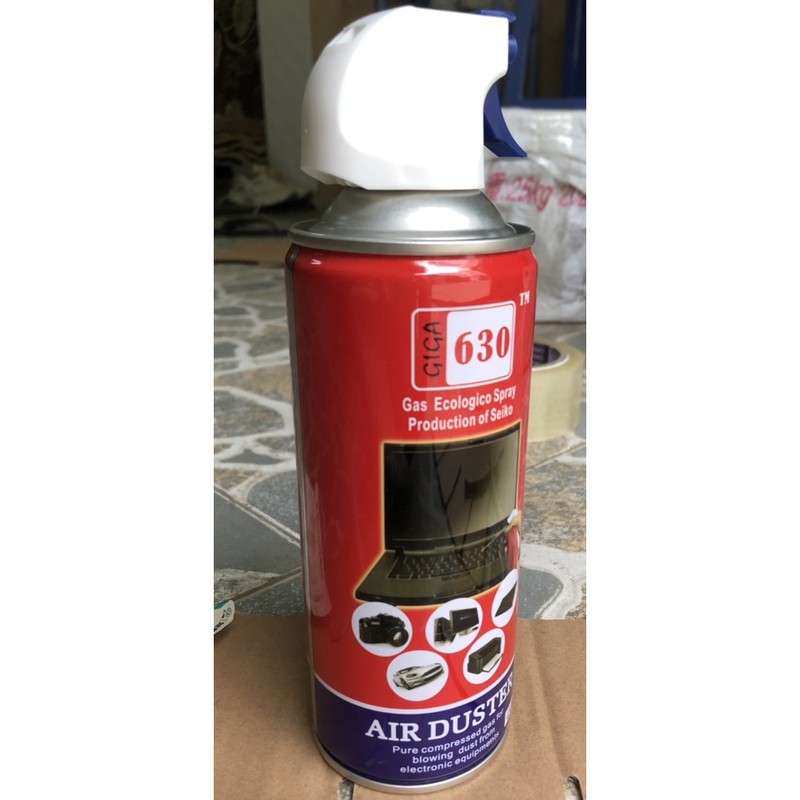 Bình xịt bụi khí nén Air duster 360 Loại 1 vệ sinh kèm ống