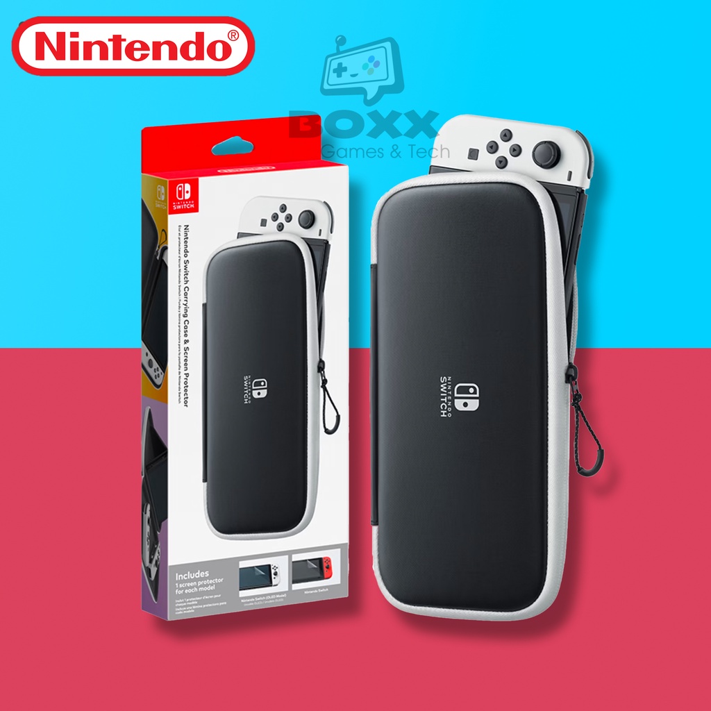 Túi đựng máy Nintendo Switch Oled kèm miếng dán màn hình chính hãng Nintendo