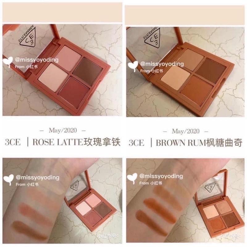 Phấn mắt 4 ô mini Eye color palette 3CE