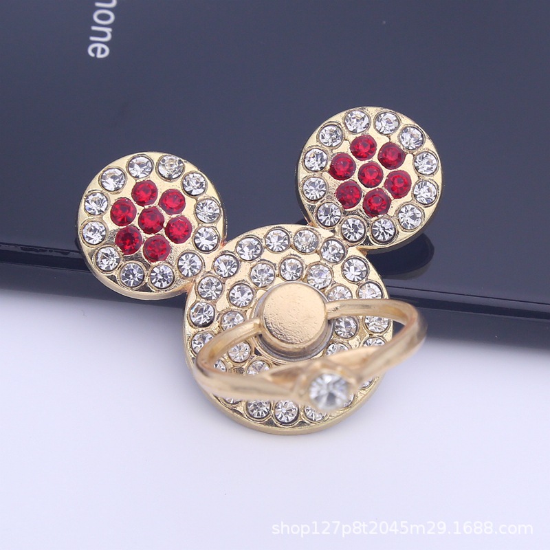 NUOWA Vòng Nhẫn Đỡ Điện Thoại Bằng Kim Loại Chống Rơi Hình Chuột Mickey Đa Năng Giá Đỡ