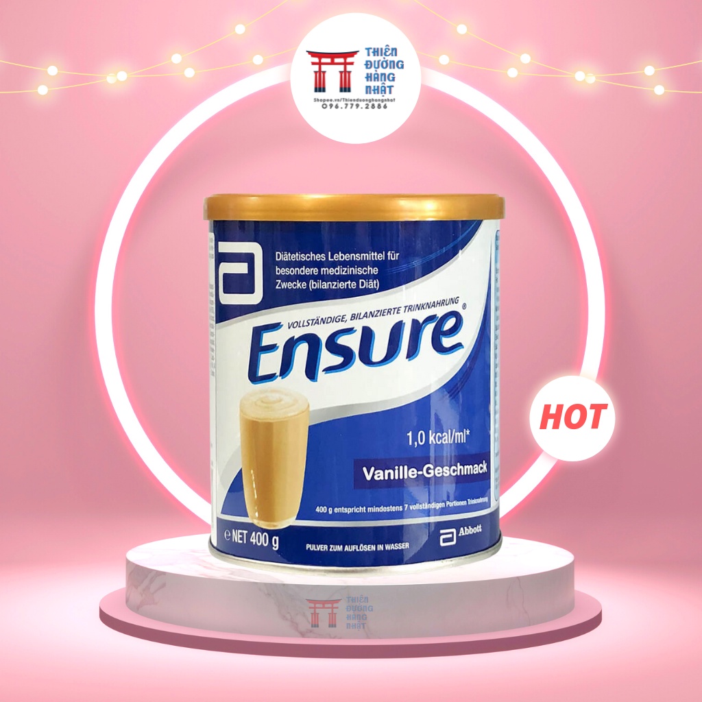 Sữa Ensure Đức, sữa bột bổ sung dưỡng chất cho trẻ hộp sắt 400gr [Date T6/2024]