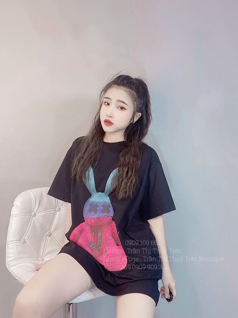  Áo phông thỏ cá tính fom rộng | BigBuy360 - bigbuy360.vn