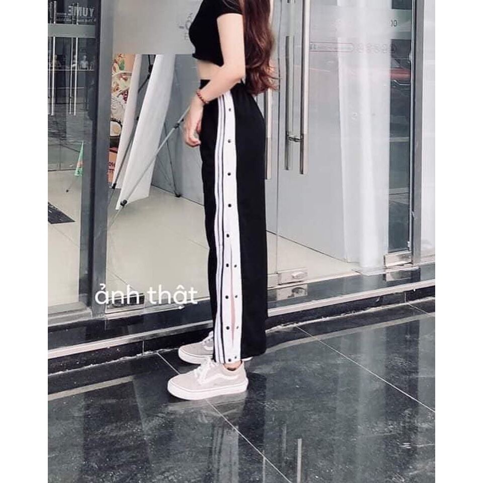 [ FREESHIP ,CÓ SIZE ] QUẦN ỐNG RỘNG XẺ TÀ CÚC BẤM CUTTLOTES SUÔNG,QUẦN VIỀN XẺ CÚC,QUẦN VẢI ỐNG RỘNG CÚC BẤM ULZZANG