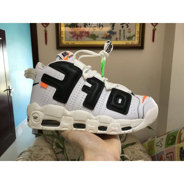 Giày Thể Thao NIKE AIR MORE UPTEMPO OFF WHITE Trắng Chữ Đen (FULL BOX)_Nhungrose