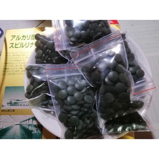 Tảo Viên Spirulina- Thức Ăn Nuôi Artemia, BoBo, Cá và Tép Cảnh (100 Viên)