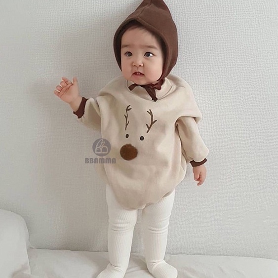 Áo Hoodie Nỉ Bông Cho Bé Chất Dày Dặn Hình Tuần Lộc Cực Yêu [Tặng kèm mũ]