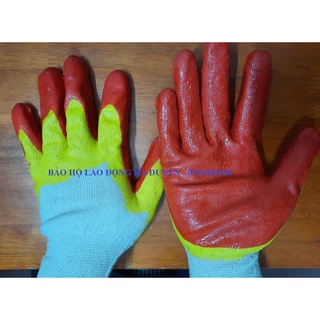 Găng tay phủ sơn 2 lớp vàng,đỏ -bán từ 5 đôi trở lên, giá 15.000/đôi
