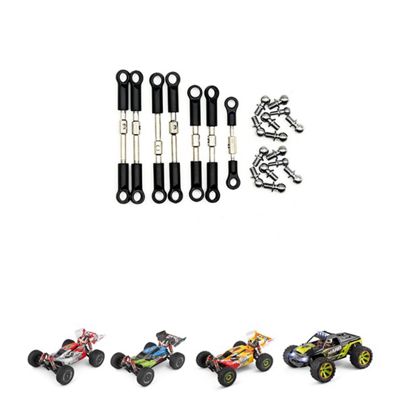 Set 7 Thanh Nối Trục Trước / Sau Kèm Ốc Vít Đầu Bóng Chuyên Dụng Cho Xe Hơi wltoys 144001 144010 124017 124019 Phụ Kiện Cho Xe Hơi Điều Khiển Từ Xa