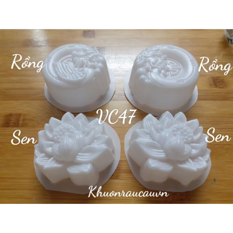 Khuôn thạch rau câu  vỉ 4 khuôn nhiều mẫu ý nghĩa 9- 10cm
