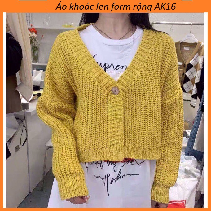 Áo khoác len lững [dệt sợi to dày ] AK16