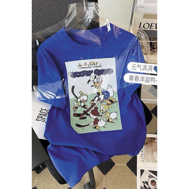 NRVP Áo thun cotton tay ngắn cổ tròn thời trang mùa hè phong cách Hàn Quốc dành cho nữ