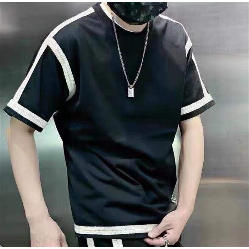 Áo Thun Cotton Tay Ngắn Thêu Họa Tiết LOE-WE-WE Thời Trang Dành Cho Cặp Đôi