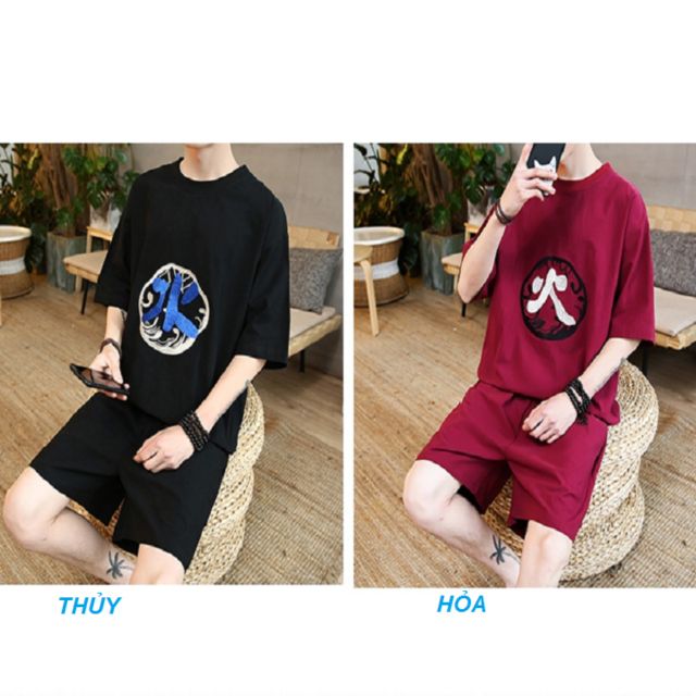 ĐỒ BỘ NAM MẶC NHÀ, CHƠI THỂ THAO, TẬP GYM CHẤT THUN LẠNH THỦY, HOẢ