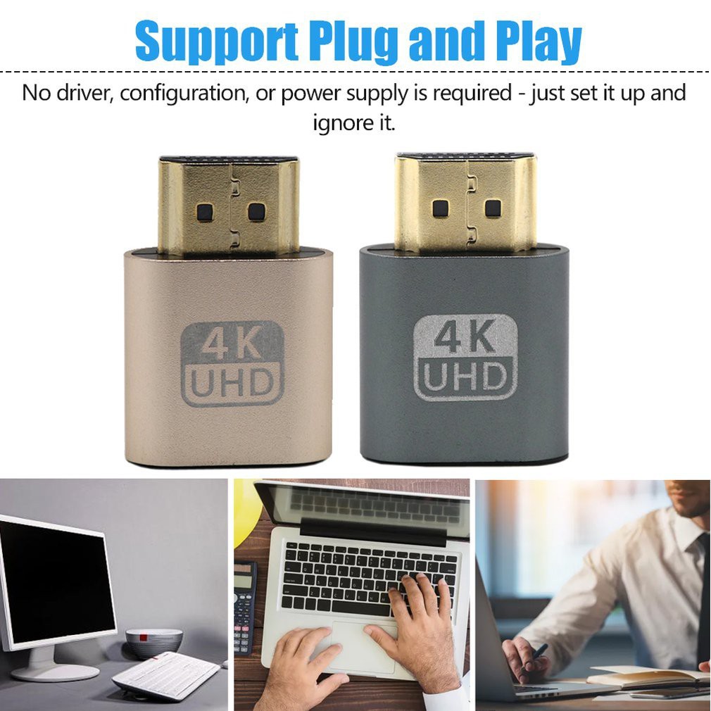 Đầu cắm ảo điều hợp HDMI dummy VGA 1.4 DDC EDID chuyên dụng