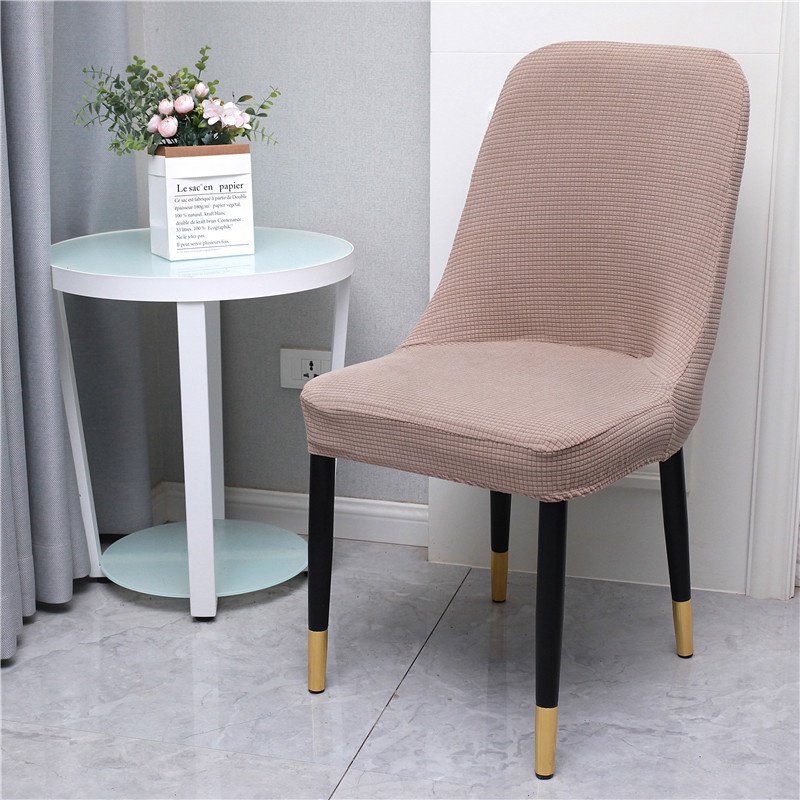 Solid Jacquard Chair Covers Elastic Spandex Sloping Chair slipcover Wedding Dining Stretch Seat Covers