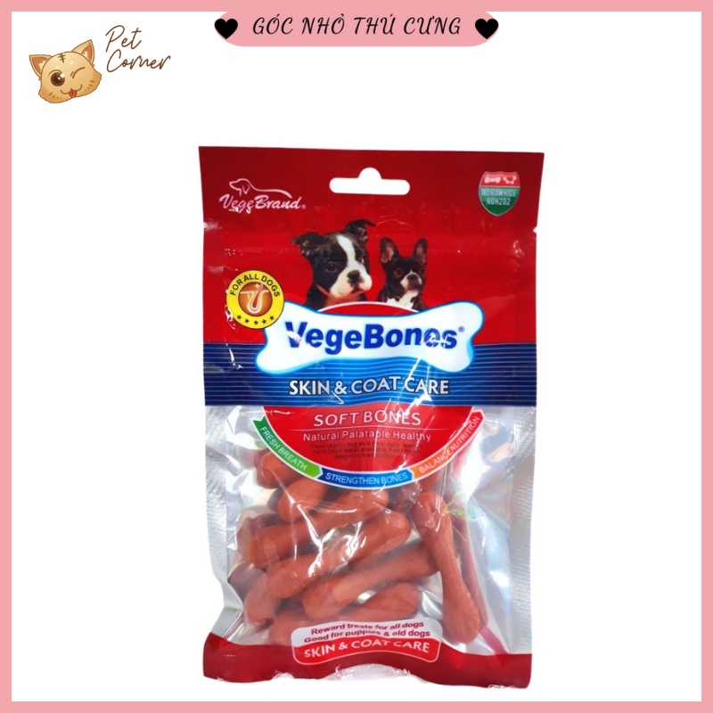 Xương gặm làm sạch răng, mượt lông, bổ sung canxi cho chó Vegebones (Gói 60g)