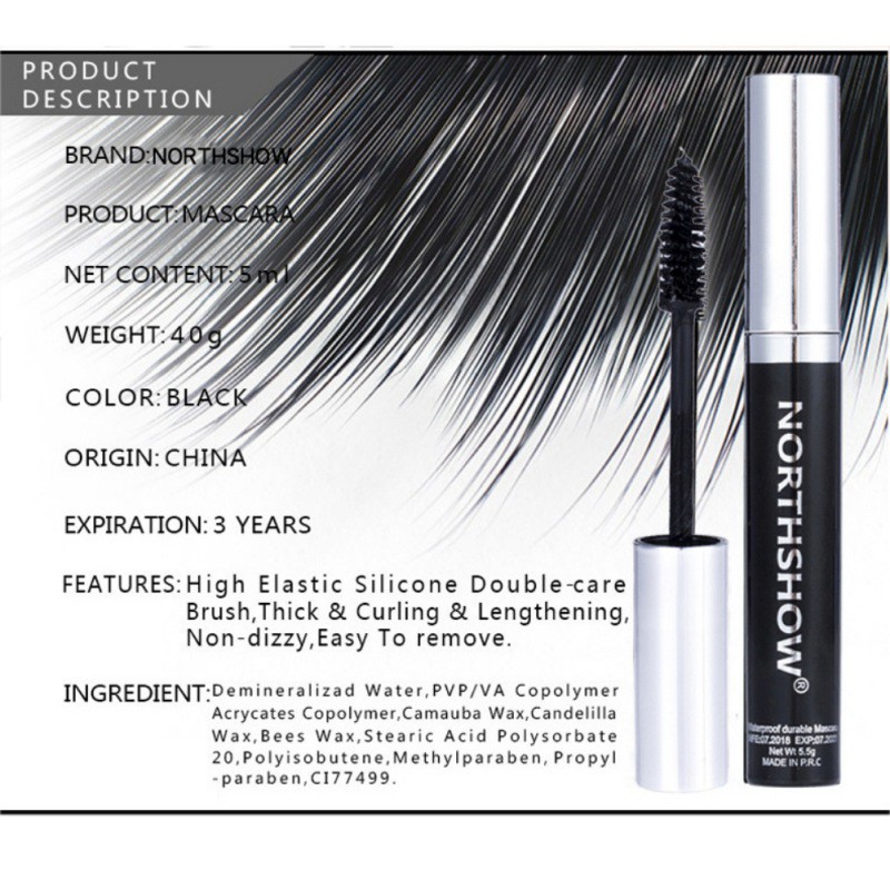 Mascara sợi tơ 3D trang điểm chống nước màu đen | BigBuy360 - bigbuy360.vn