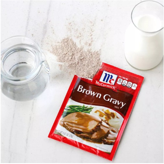 Bột sốt, chấm thịt nướng, rau củ xào Brown Gravy của McCormick