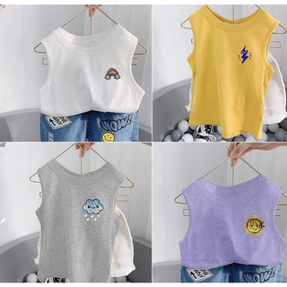 Áo balo thêu hoạt hình chất liệu cotton co dãn 4 chiều dành cho bé