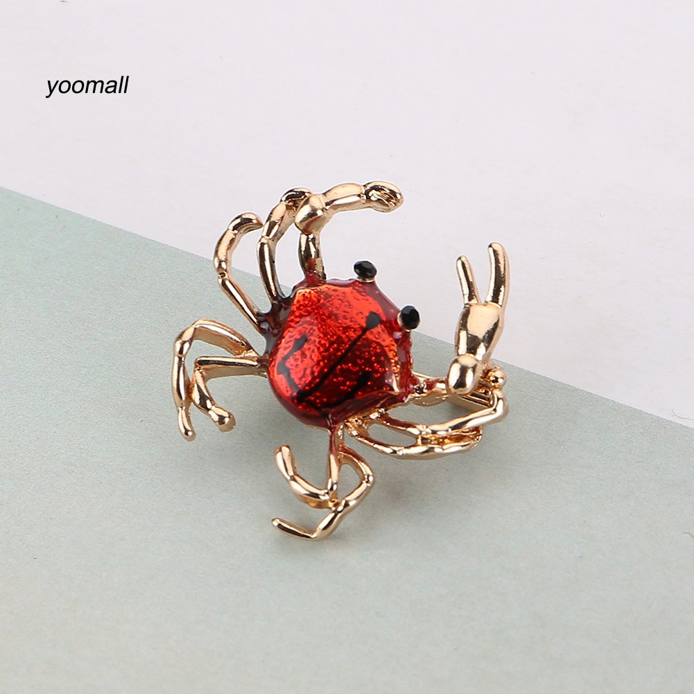 YOML✔Cute Women Crab Shape Enamel Brooch Pin Shirt Sweater Neck Clip Backpack Badge | BigBuy360 - bigbuy360.vn