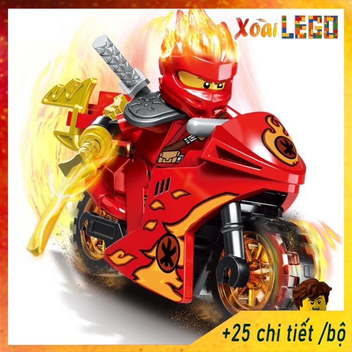 Đồ chơi lắp ráp nhân vật ninjago phẫn nộ kèm moto đủ 8 mẫu nhân vật