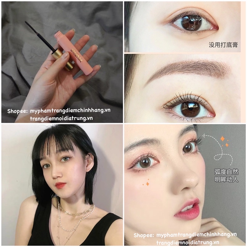 Mascara Màu Nâu Tối Dupe Ukiss Dài, Dày, Cong, Lâu Trôi, Chống Thấm Nước, Không Nhoè