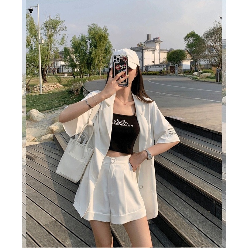 Quần Short Nữ Gập Gấu Quần đùi nữ vải tuyết mưa Gen J10 | BigBuy360 - bigbuy360.vn