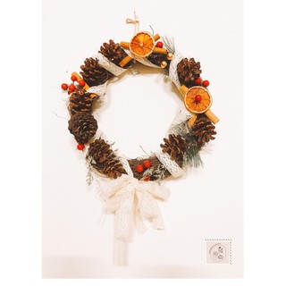 Vòng nguyệt quế Noel handmade