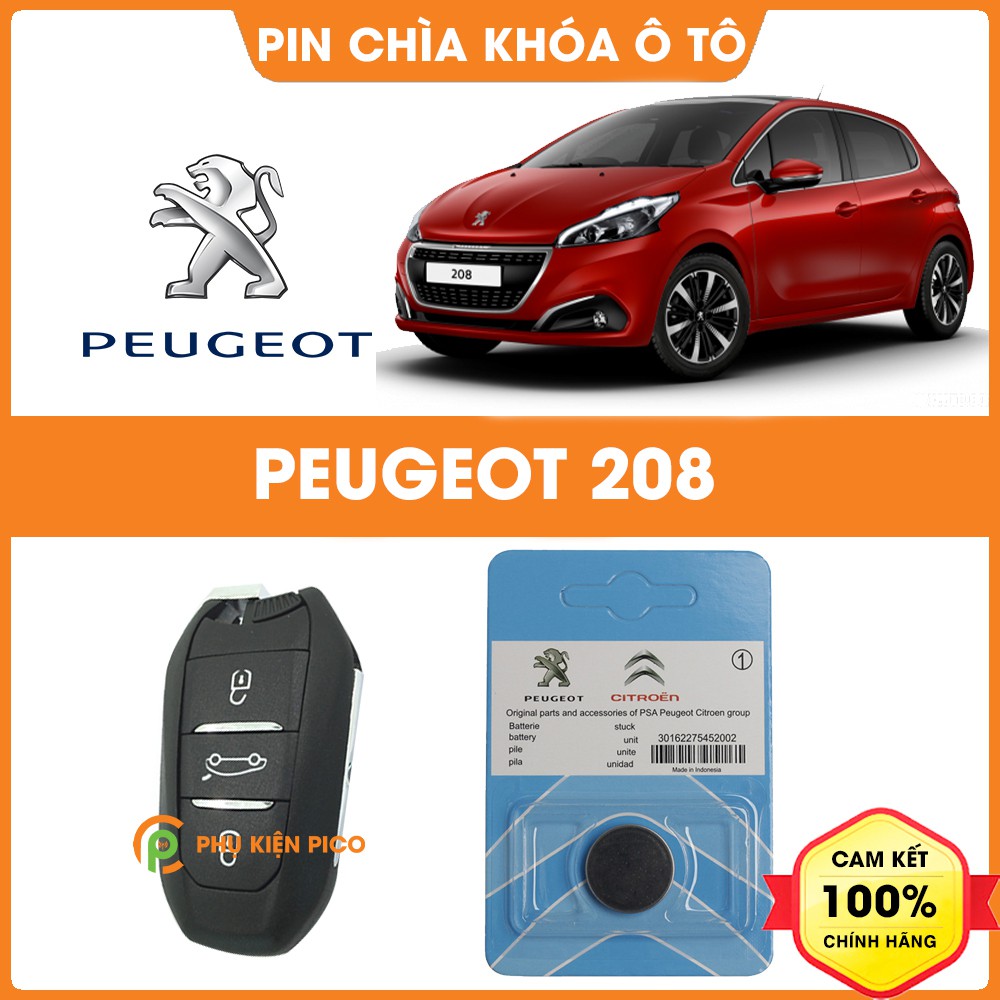 Pin chìa khóa ô tô Peugeot 208 chính hãng sản xuất theo công nghệ Nhật Bản – Pin chìa khóa Peugeot 208