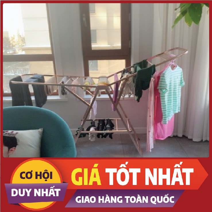 [ẢNH THẬT]Giá phơi hợp kim nhôm hình cánh xếp ban công phơi chăn bông Móc treo tã treo quần áo di động đa năng