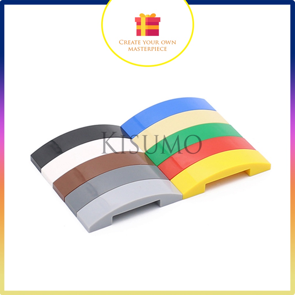đồ chơi giáo dục lắp ráp combo 4 gạch trơn cong 1x4 93273 c14