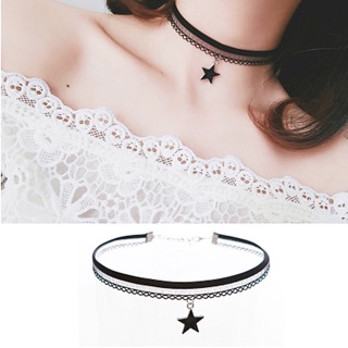 Vòng cổ choker dây ren mặt ngôi sao