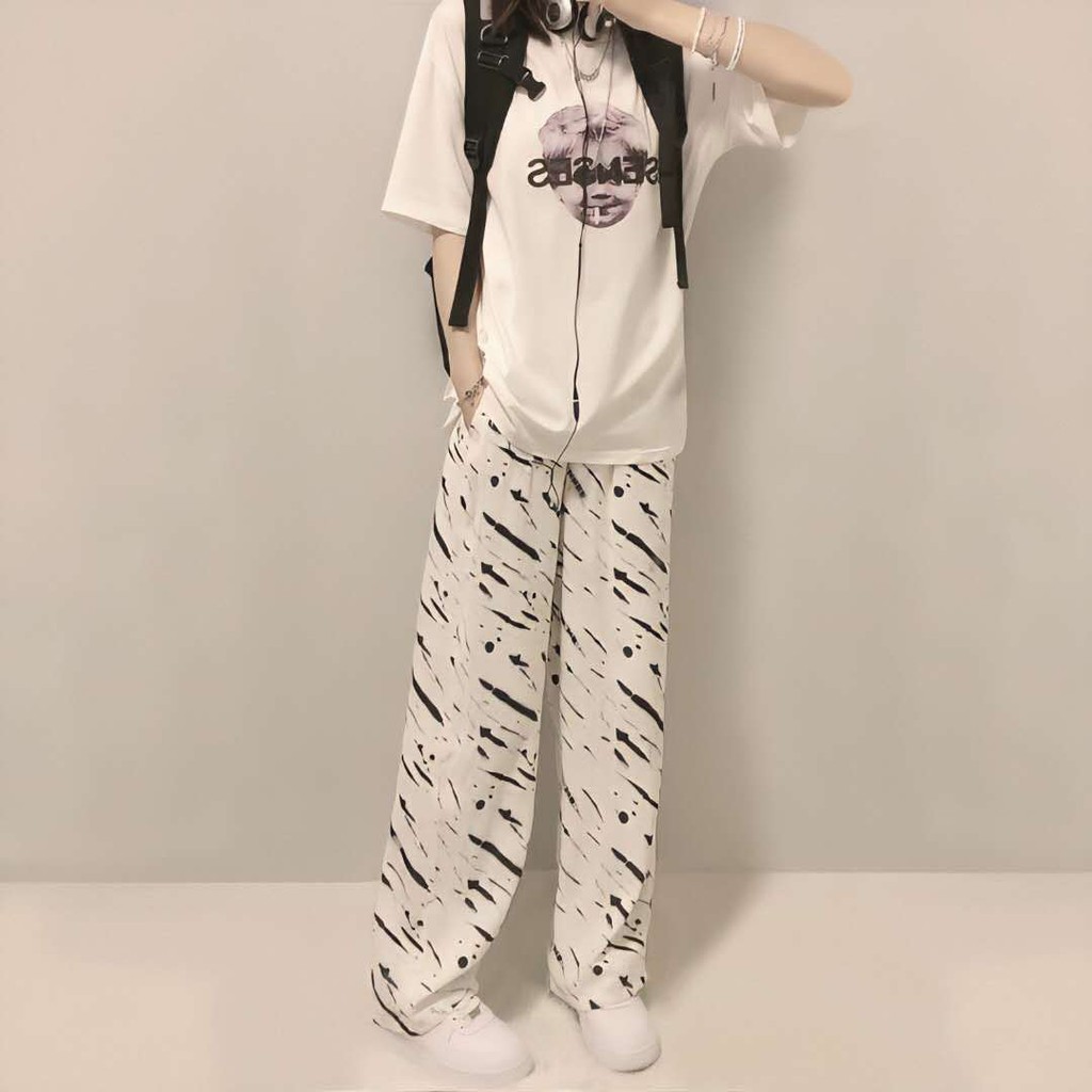 Quần Dài Ống Rộng In Họa Tiết Ngựa Vằn Kiểu Hàn Quốc Thời Trang 2020 | BigBuy360 - bigbuy360.vn