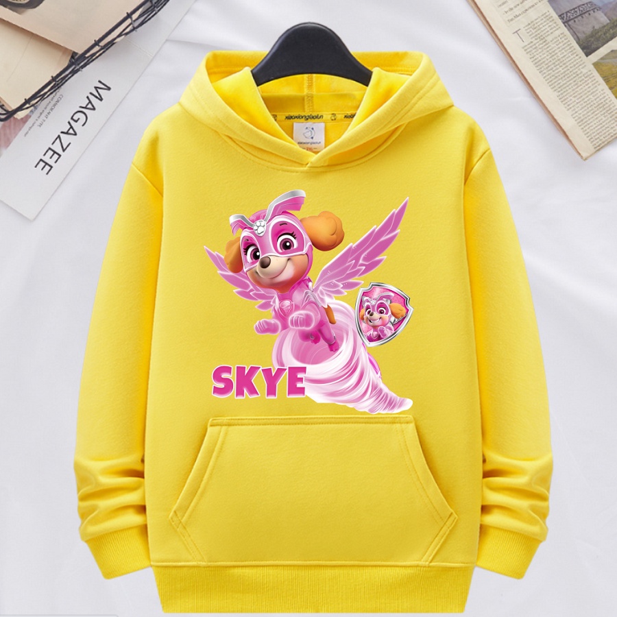 Áo khoác paw patrol đội chó cứu hộ kiểu dáng hoodie màu vàng phiên bản giới hạn