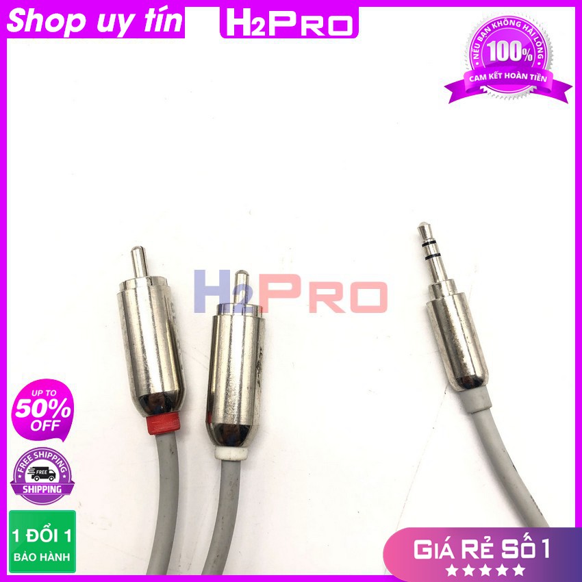 [RẺ VÔ ĐỊCH] Dây av 1 ra 2 Belkin Đức H2Pro cao cấp chống nhiễu-sôi dài 2m, dây loa 1 đầu 3.5 ra 2 AV xịn (hàng bãi)