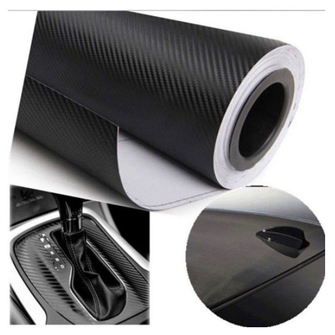 Đề can sợi cacbon dán trang trí xe hơi ô tô tấm carbon cabon kích thước 10x127cm dán nóc trần nội thấp táp lô tapi