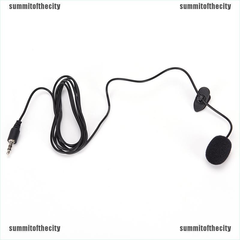 TRANG high quality mini 3.5mm hands-free mic microphone clip on lavalier lapel for pc laptop black VN