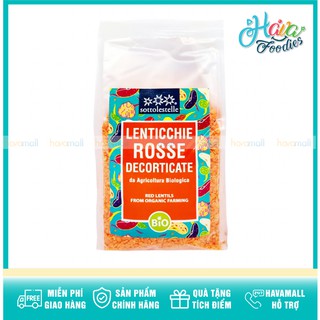 Đậu lăng đỏ hữu cơ sottolestelle 500gr - red lentils