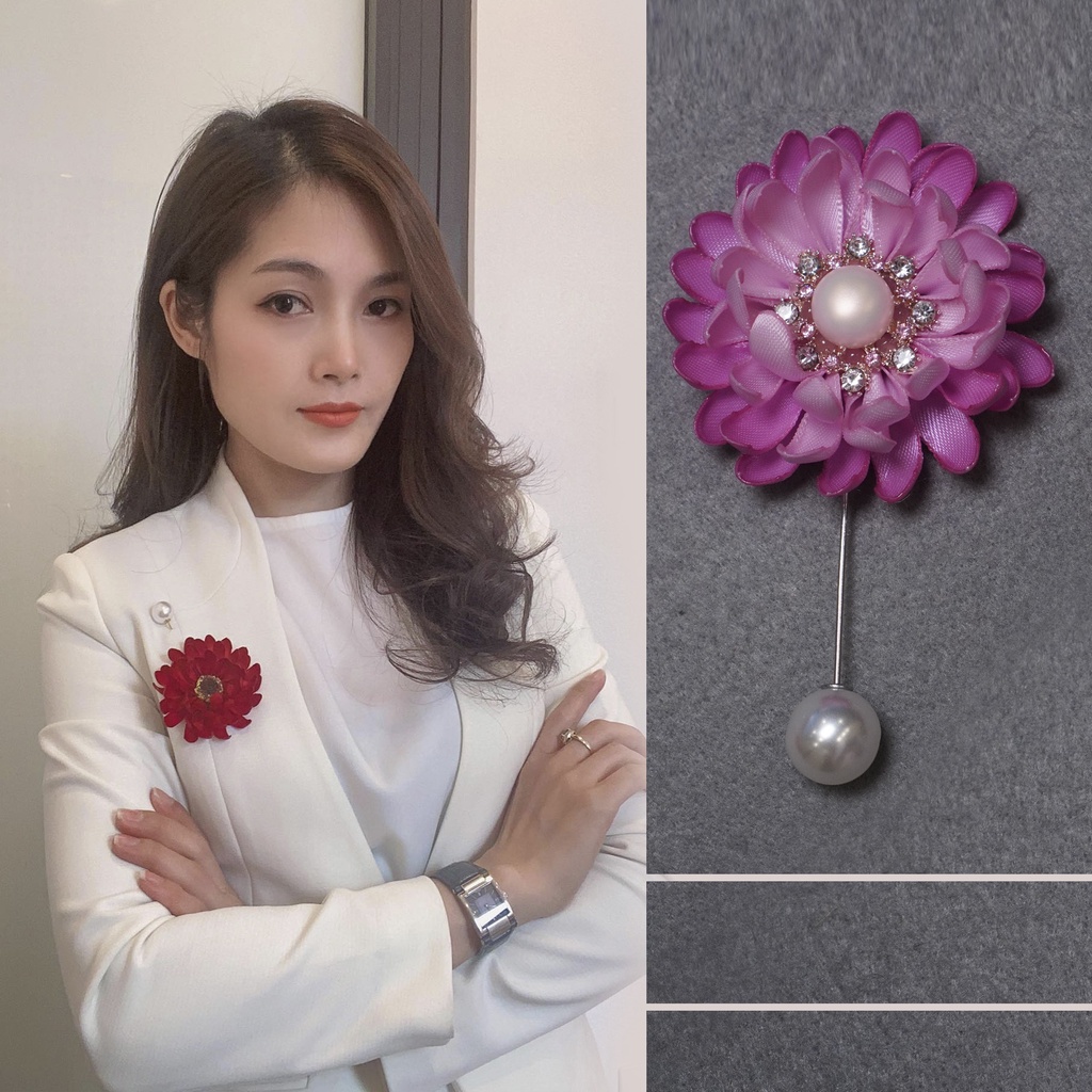 (Có Sẵn)Trâm Cài Áo Hoa Cúc(100% Ảnh Thật)( Full Hộp)