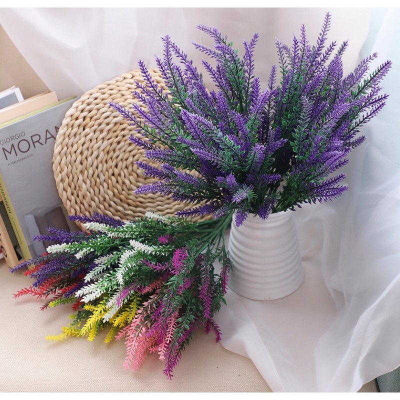 Hoa oải hương nhân tạo để bàn trang trí nội thất chất lượng cao
