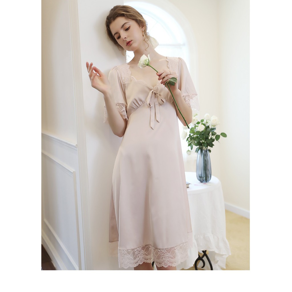(M.62) Váy ngủ lụa sexy cao cấp, sang chảnh Đầm mặc nhà gợi cảm quyến rũ | BigBuy360 - bigbuy360.vn