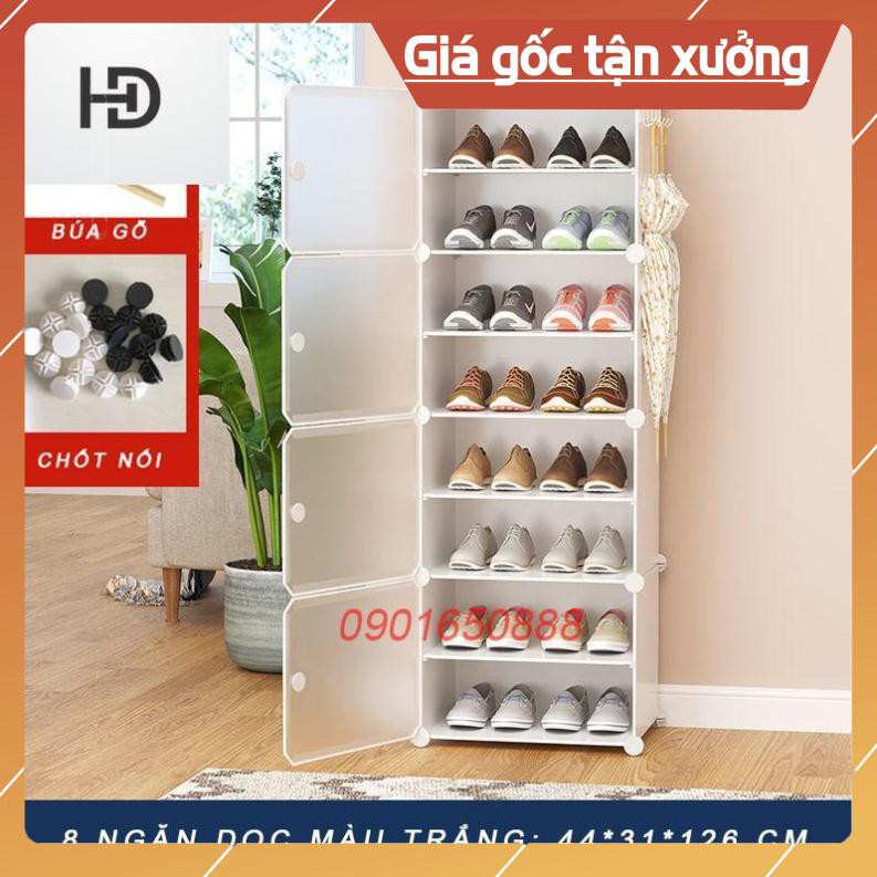 [RẺ VÔ ĐỊCH - TỦ GIÀY 6-8 NGĂN] Tủ nhựa đựng giày lắp ghép - Kệ để giày đa năng