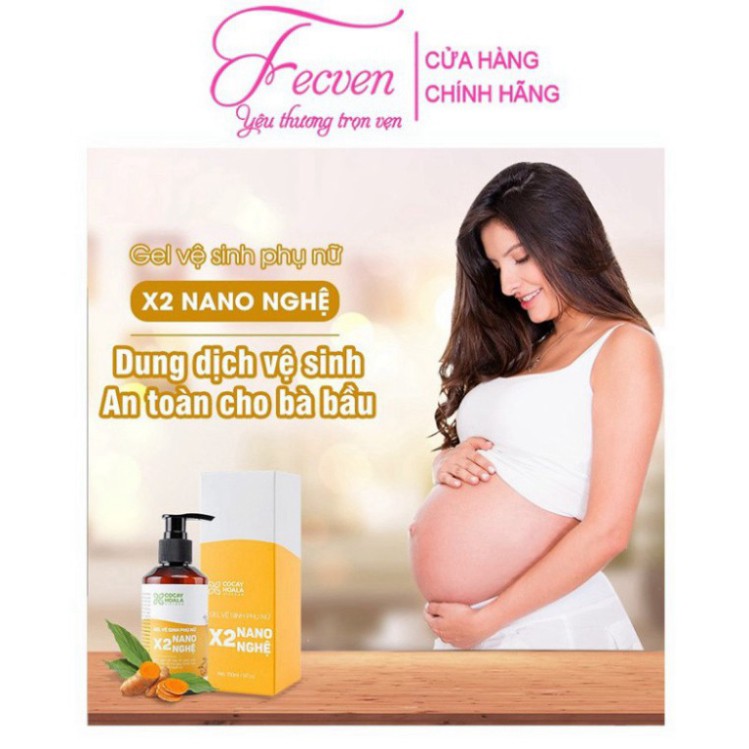 Dung Dịch Vệ Sinh Phụ Nữ X2 Nano Nghệ Cocayhoala Giảm Mùi Hôi - Giảm Khí Hư - Hết Ngứa Vùng Kín Chai 150ml, FECVEN