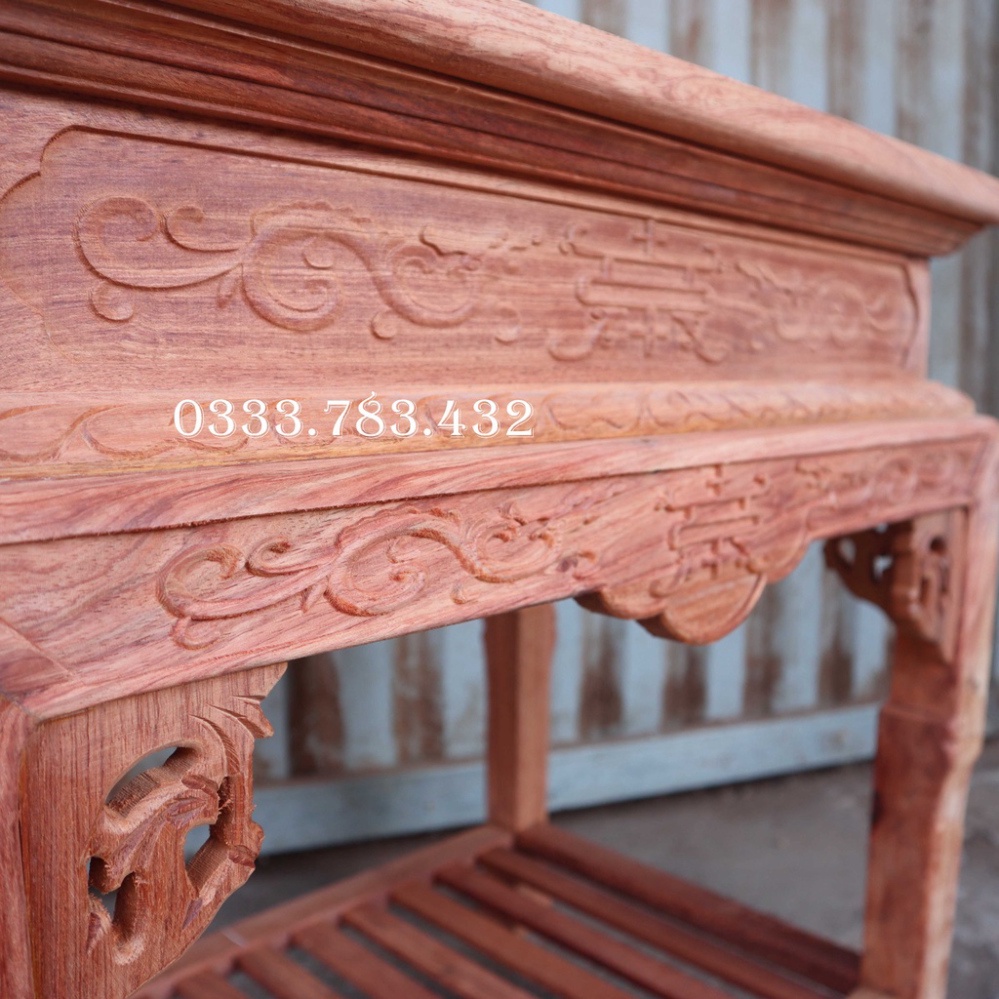 ĐÔN CHỮ NHẬT CHÂN CHIỆN KÊ GỖ HƯƠNG MẶT 60X40