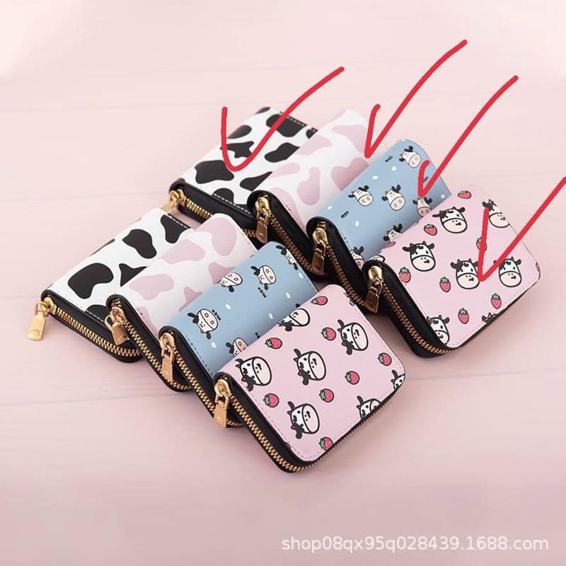 VÍ ĐỰNG THẺ, ĐỰNG CĂN CƯỚC 12 NGĂN HÌNH BÒ SỮA DỄ THƯƠNG