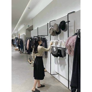 Chân váy midi dập ly dáng dài cạp chun basic P495